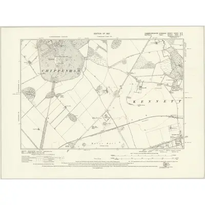 1925 Map of Cambridgeshire XXXVI.SE, 1927 Print