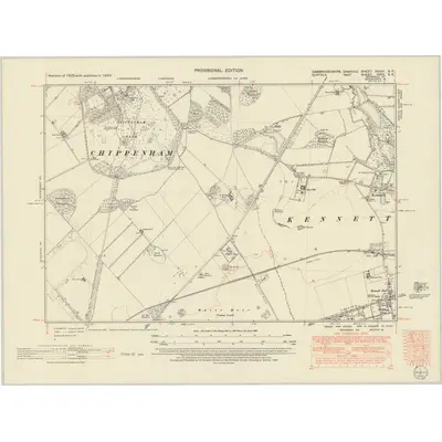 1950 Map of Cambridgeshire XXXVI.SE, 1952 Print