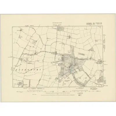 1887 Map of Cambridgeshire XXXVIII.SW