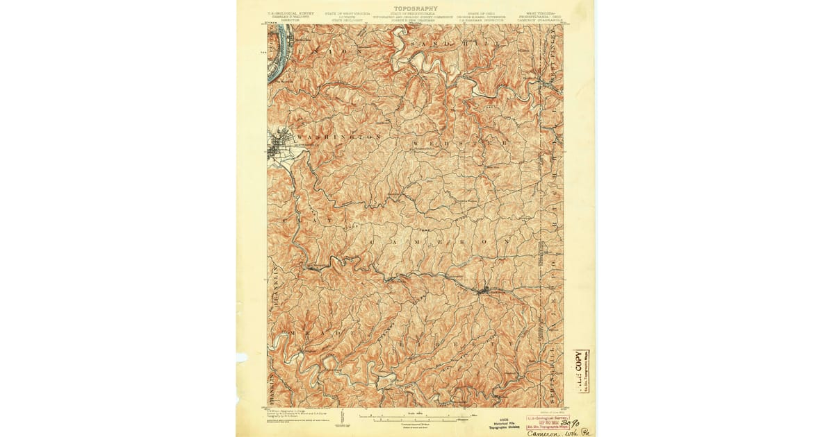 1900 1909 Maps of Aleppo Township - Cameron Marshall County Wv Usgs Topo 1904 Og 1200x630
