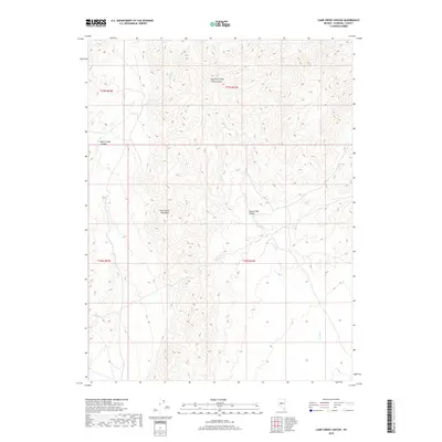 2018 Map of Camp Creek Canyon, 2018 Print