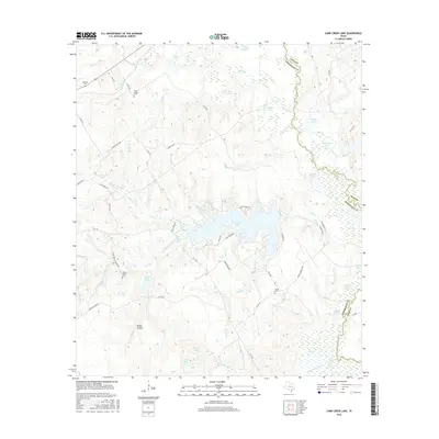 2016 Map of Camp Creek Lake, 2016 Print