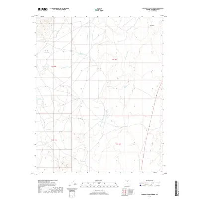 2018 Map of Campbell Francis Wash, 2018 Print