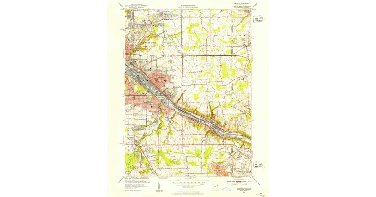 1951 Map Of Campbell OH High Res Pastmaps Campbell Mahoning County Oh Usgs Topo 1951 P1953 Og 1200x630 