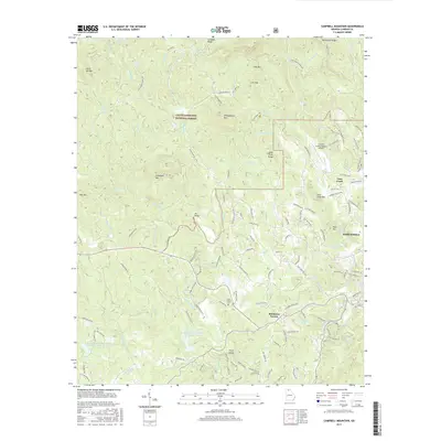2017 Map of Campbell Mountain, 2017 Print