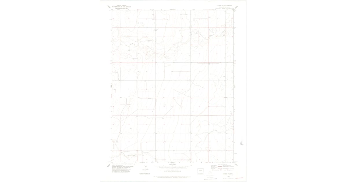 1978 Map of Campo NW, Baca County, CO — High-Res | Pastmaps