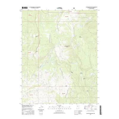 2017 Map of Canjilon Mountain, 2017 Print