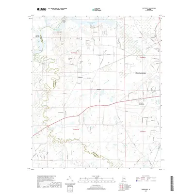 2018 Map of Cantelous, 2018 Print