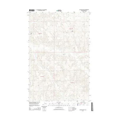 2014 Map of Cap Rock Butte, 2014 Print