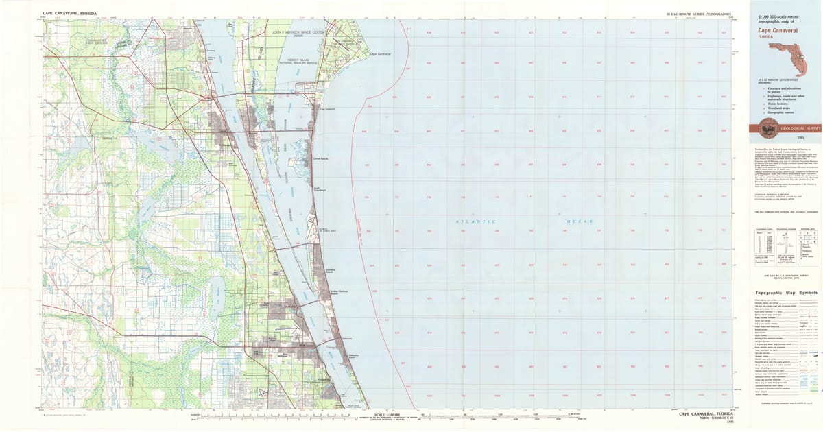 1980s Maps of Cocoa FL Pastmaps - Cape Canaveral Brevard County Fl Usgs Topo 1981 P1983 Og 1200x630 