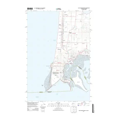 2014 Map of Cape Disappointment, 2014 Print