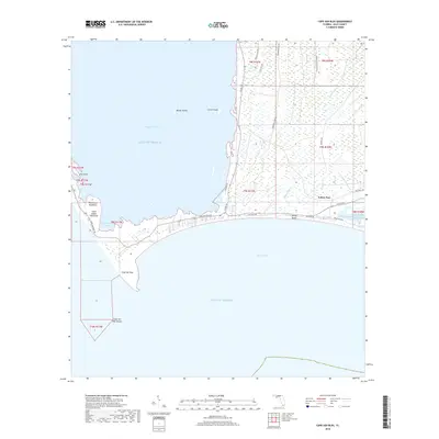 2018 Map of Cape San Blas, 2018 Print