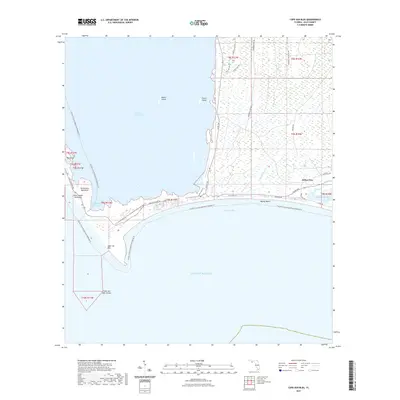 2021 Map of Cape San Blas, 2021 Print