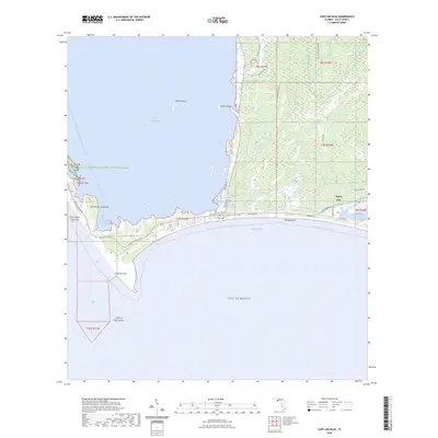 2024 Map of Cape San Blas, 2024 Print
