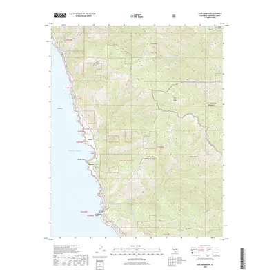 2018 Map of Cape San Martin, 2018 Print