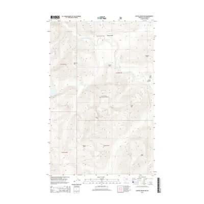 2014 Map of Capitol Mountain, 2014 Print