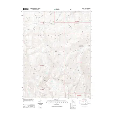 2013 Map of Capitol Peak, 2013 Print