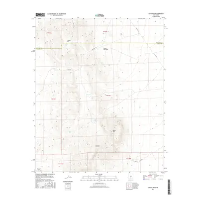 2017 Map of Capitol Peak, 2017 Print
