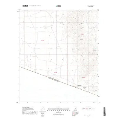 2018 Map of Caponera Peak, 2018 Print