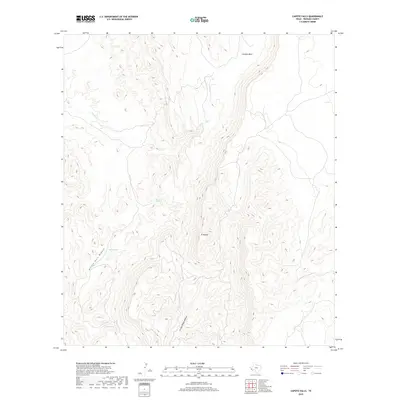 2019 Map of Capote Falls, 2019 Print
