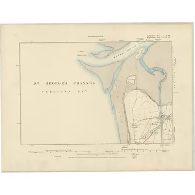 1887 Map of Cardiganshire I.SW