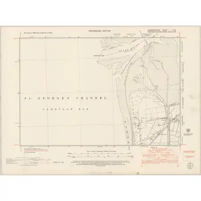 1948 Map of Cardiganshire I.SW, 1953 Print