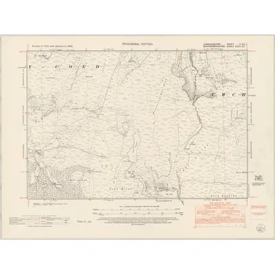 1948 Map of Cardiganshire II.SE, 1953 Print