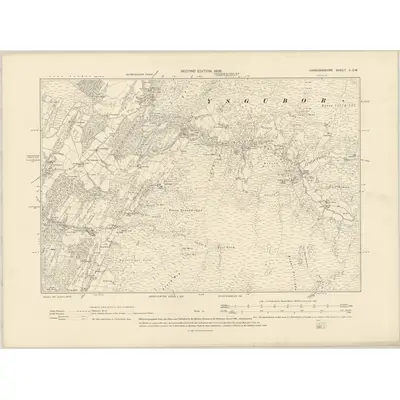 1903 Map of Cardiganshire II.SW, 1906 Print