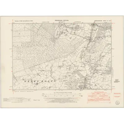 1948 Map of Cardiganshire III.NE, 1953 Print