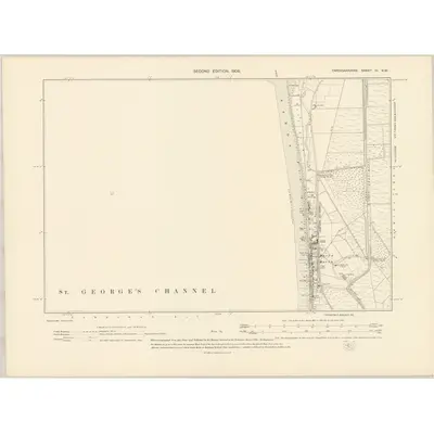 1904 Map of Cardiganshire III.NW, 1906 Print