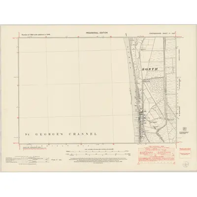 1948 Map of Cardiganshire III.NW, 1953 Print