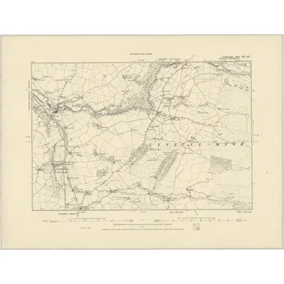 1886 Map of Cardiganshire III.SE, 1887 Print