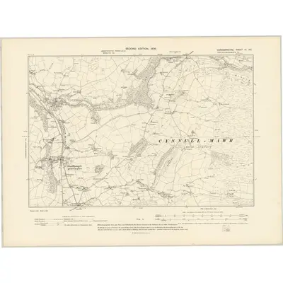 1904 Map of Cardiganshire III.SE, 1906 Print