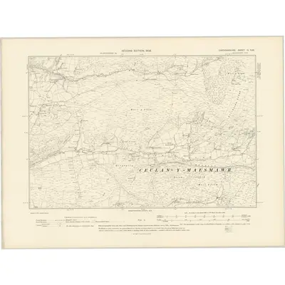 1903 Map of Cardiganshire IV.NW, 1906 Print