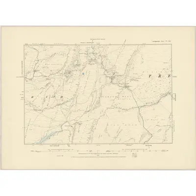 1886 Map of Cardiganshire IV.SE, 1887 Print