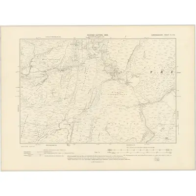 1904 Map of Cardiganshire IV.SE, 1906 Print