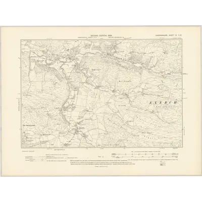 1904 Map of Cardiganshire IV.SW, 1906 Print