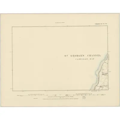 1886 Map of Cardiganshire IX.NE