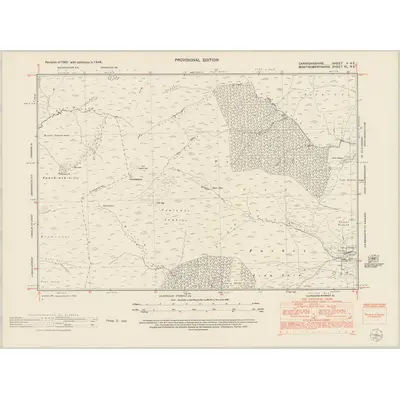 1948 Map of Cardiganshire V.NE, 1953 Print