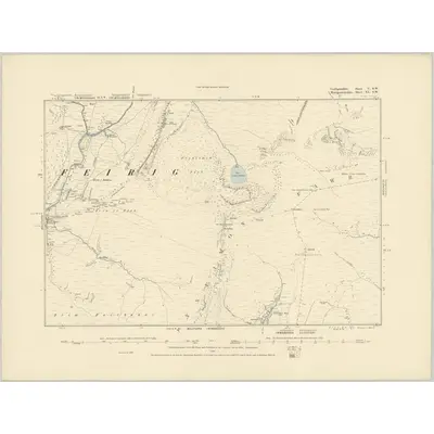 1885 Map of Cardiganshire V.SW, 1886 Print