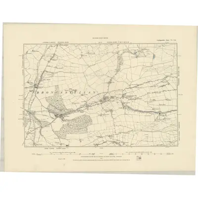 1886 Map of Cardiganshire VI.NE, 1887 Print