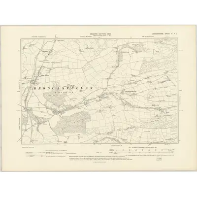 1904 Map of Cardiganshire VI.NE, 1906 Print