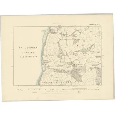 1886 Map of Cardiganshire VI.NW