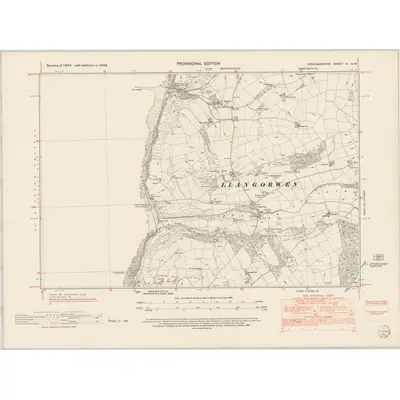 1948 Map of Cardiganshire VI.NW, 1953 Print