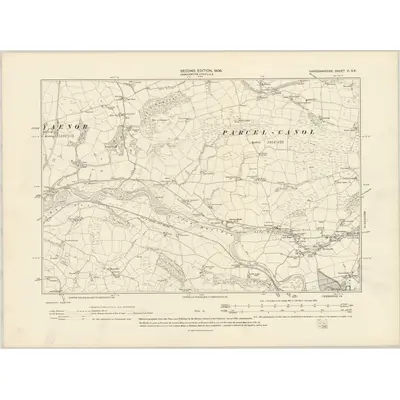 1904 Map of Cardiganshire VI.SE, 1906 Print