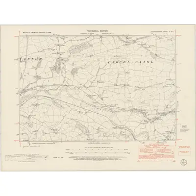1948 Map of Cardiganshire VI.SE, 1953 Print