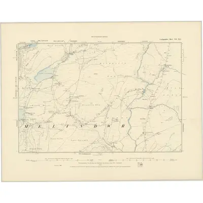 1886 Map of Cardiganshire VII.NE