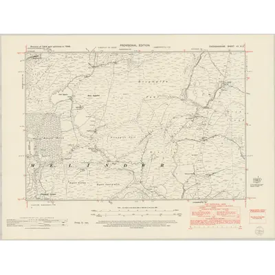 1948 Map of Cardiganshire VII.NE, 1953 Print