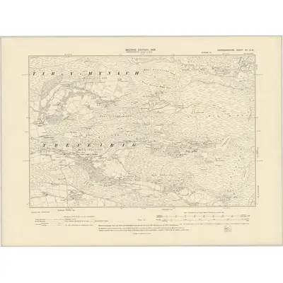 1904 Map of Cardiganshire VII.NW, 1906 Print
