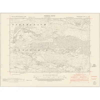 1948 Map of Cardiganshire VII.NW, 1953 Print